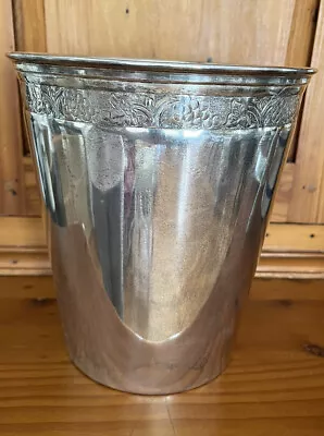 Pottery Barn Vintage Silver Wine Champagne Ice Bucket Grapes Grapevine • $19.99