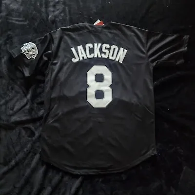 New! Bo Jackson Chicago White Sox Black Vintage Baseball Jersey Men's 2XL • $54.99