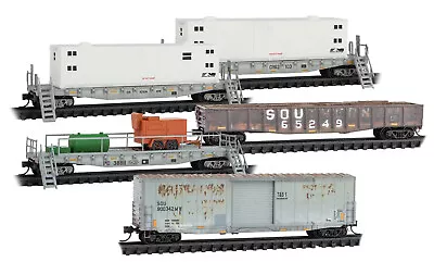 Norfolk Southern Maintenance Of Way 5 Car Set Weathered MTL #993 02 200 N Scale • $168.50