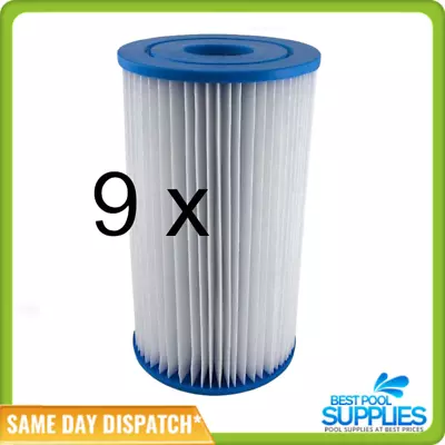 9 X INTEX TYPE A / KRYSTAL CLEAR POOL CARTRIDGE FILTER ELEMENT • $99