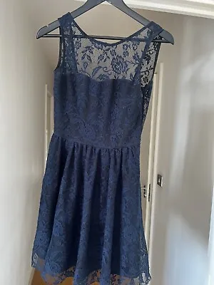 £3.55 • Buy Zara Cute Lace Dress Navy Size S