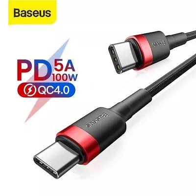 $8.99 • Buy Baseus 100W USB Type C To Type C Charger Cable QC3.0 PD Quick Charge Data Cord