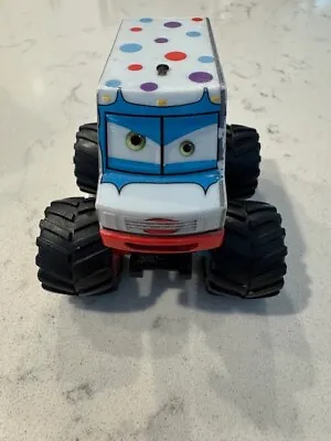 Disney Pixar Cars Toon Deluxe I-Screamer Monster Truck  Blue And Red Rims • $10.50