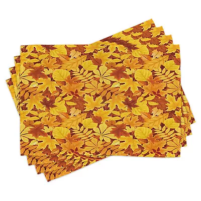 Placemats Set Of 4 Fabric Kitchen Table 12.5  X 18.5  Ambesonne • $16.90