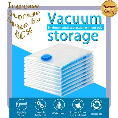 Top Quality Vacuum Bags Reusable Space Saving Vacum Air Tight Water Proof Vaccum • £6.99