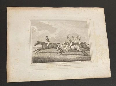 £9.99 • Buy Etching By Samuel Howitt HORSE RACING 