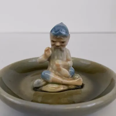 Vintage WADE Irish Porcelain Trinket DISH W/ Tailor LEPRECHAUN Elf GNOME Pixie • $23