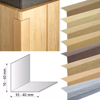 Wood Effect Plastic Pvc Corner 90 Degree Angle Trim 2.75 Meters Various Sizes • £1.99