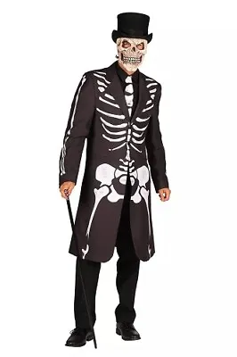 Mens Skeleton Jacket Tie James Bond Spectre Costume 007 Film Fancy Dress Outfit • £59.99