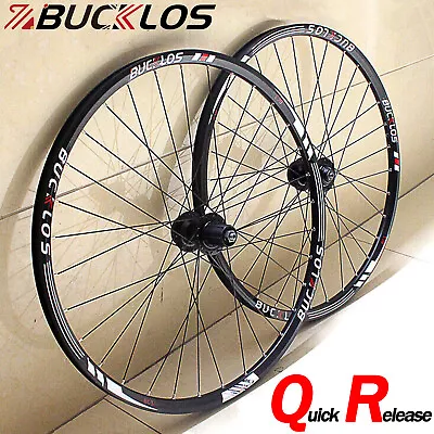 BUCKLOS 26/27.5/29  Mountain Bike Wheelset Front Rear QR Aluminum Alloy Clincher • $135.99