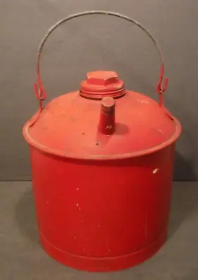 Vintage Eagle 2 To 2-1/2 Gallon Gasoline Can Wire Handle Small Fixed Spout • $13.95