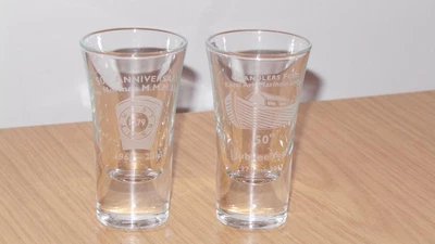£15 • Buy BB6: Masonic Shot / Firing Glasses X 2 - Royal Ark & Norman Lodge