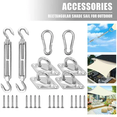 24Pcs Sun Shade Sail Fixing Kit Garden Patio Sunscreen Awning Stainless Fitting  • £7.89