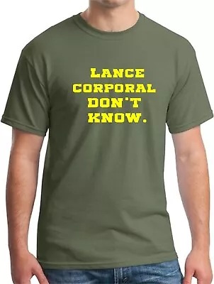  (LCPL) LANCE CORPORAL DON'T KNOW  PHYSICAL TRAINING GREEN PT Shirt SEMPER FI • $20.24