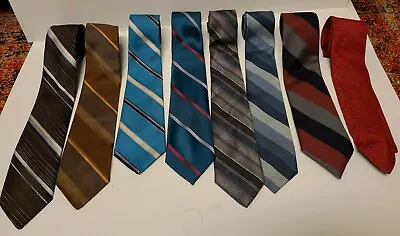 Lot Of 8 Men's Dress Ties Gino Pompeii Gant Regal Envoy Brands Different Colors • $16.47