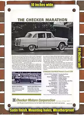 METAL SIGN - 1966 Checker Marathon Sedan Station Wagon - 10x14 Inches • $24.61