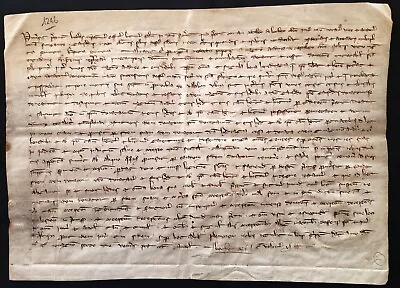 1296 Medieval Parchment From The Region Berry - Philip Iv & Boniface Viii Era • $2499.99