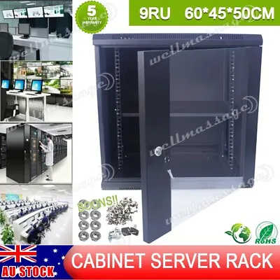 9RU Cabinet Server Network Comms Data Rack LAN 19 Inch Wall Mount 450mm Deep New • $157.99