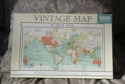 1000 Piece Jigsaw. VINTAGE MAP. THE BRITISH EMPIRE. • £3.99