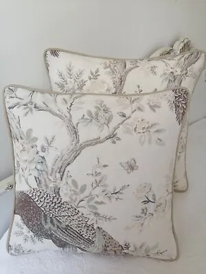 16  Laura Ashley  New Belvedere  Fabric Truffle Cushion Cover  Piped • £14.99