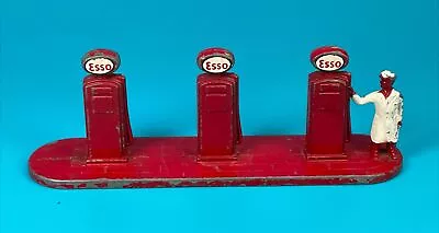 Esso Gas Pumps With Attendant Matchbox Lesney MOKO Accessory Pack No. 1 Red • $1.25