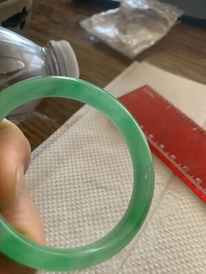 $258 • Buy Apple Green Jadeite Jade Bangle Bracelet 50mm