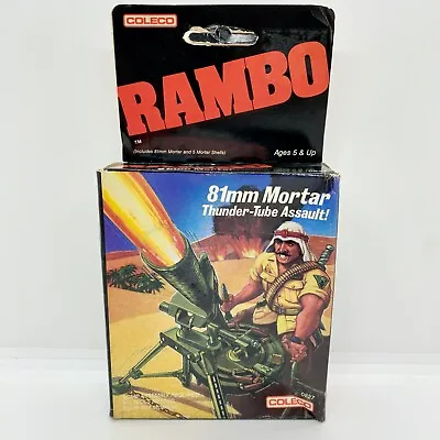 Vintage Coleco RAMBO 81mm Mortar Thunder Tube Assault Accessory Kit SEALED 1985 • $29.95