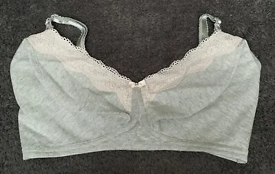 M&S Marks & Spencer 34F Unpadded NURSING/MATERNITY BRA Non Wired GREY Unworn • £6.99