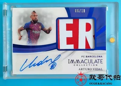 2018-19 Panini Immaculate Barcelona  Arturo Vidal Match-worn Patch Auto 6/10 • $239