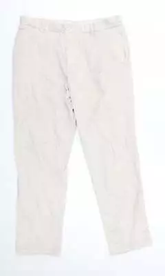 Mason Mens Ivory Cotton Trousers Size 34 In L28 In Regular • £6