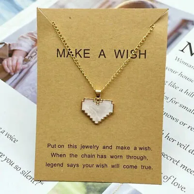 USA SELLER New White Heart Necklace Make A Wish • $1