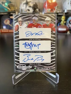 2023 Leaf Multi Graphics Joe Montana Steve Young Brock Purdy Zebra Auto 1/1 A1 • $152.50