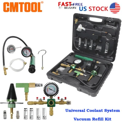 $99 • Buy Automotive Coolant System Vacuum Purge Refill Kit Radiator Pressure Leak Tester