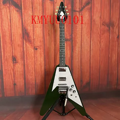 Flying V Electric Guitar 6 Strings Mahogany Body&Neck HH Pickups Chrome Hardware • $264.10