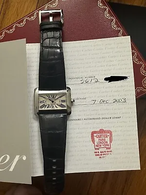 2003 Cartier Tank Divan White Automatic Watch - 2612 Full Kit Box And Papers • $2500