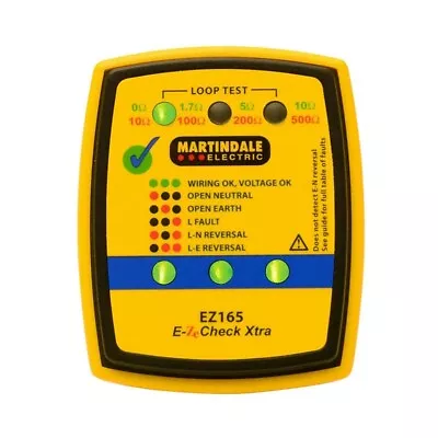 Martindale EZ165 Socket & Non-Trip Earth Loop Tester • £64