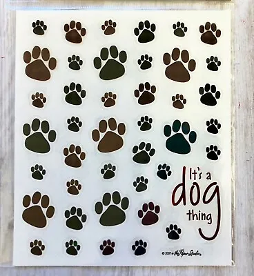 2 Sheets Dog Puppy Paw Print Animals Stickers Planner Papercraft Envelope Seals  • $3.25