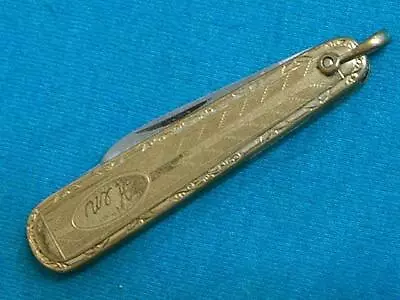 Vintage Voos Usa Hayward Gold Gents Railroad Pocket Watch Fob Pen Knife Antique • $9.99