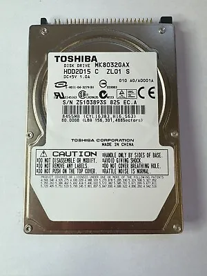 New* Toshiba MK8032GAX / HDD2D15- IDE 9.5MM 80GB 2.5  4200RPM Laptop Hard Drive • $32.50