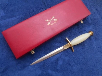 $549 • Buy Vintage V42 Style Sheffield Made Stiletto Knife Dagger & Case Johnathan Crookes