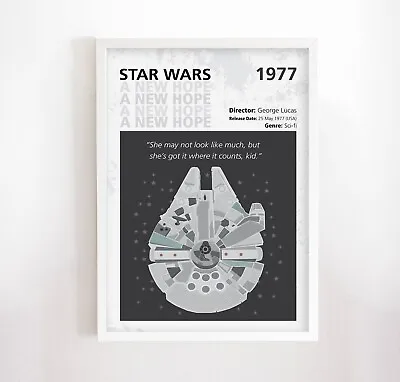  Star Wars: Episode IV – A New Hope (1977) Minimalistic Film Poster  • $15