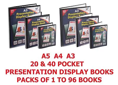 Presentation Display Books Folder File Folio Folder Portfolio Book Hard Flexible • £5.49