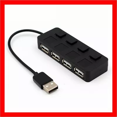 $6.25 • Buy Multi USB 2.0 Hub 4 Port High Speed Slim Compact Expansion Portable Splitter