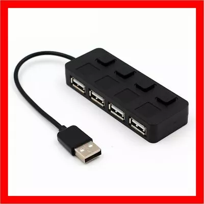 Multi USB 2.0 Hub 4 Port High Speed Slim Compact Expansion Portable Splitter • $6.25