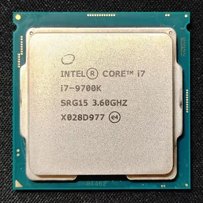 Intel Core I7-9700K 3.60GHz 8 Core 12MB 95W LGA1151 SRG15 CPU Processor • $429