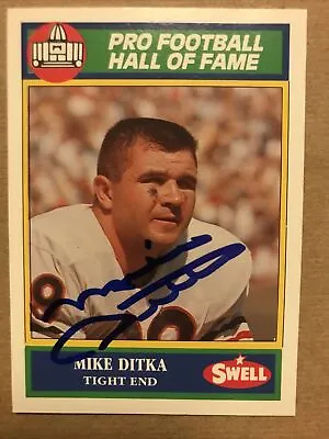 MIKE DITKA Autographed 1990 Swell Pro Football Hall Of Fame - #144 Signed • $30