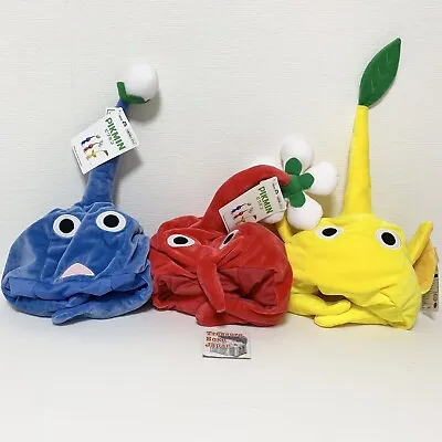 Taito Pikmin Costume Hood Hat Cap Headgear Blue Red Yellow Set Nintendo Cosplay • $92