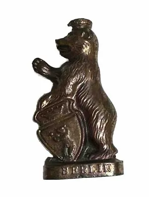Rare Vintage Bronze Tone Metal Berlin Crown Bear Germany Collectible Figure • $24.85