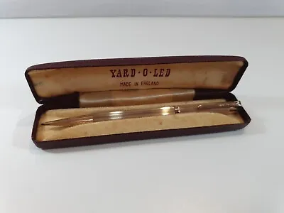 Yard O Led Rolled Gold Mechanical Pencil Recorder Model - Vertical Line Pattern • £64.99