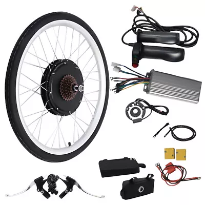 $226 • Buy Electric Bicycle E Bike Conversion Full Kit 26  Rear Wheel 1000W 48V Hub Motor